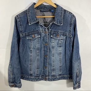 AVENUE Vintage Jean Denim Jacket Plus Size 22/24W